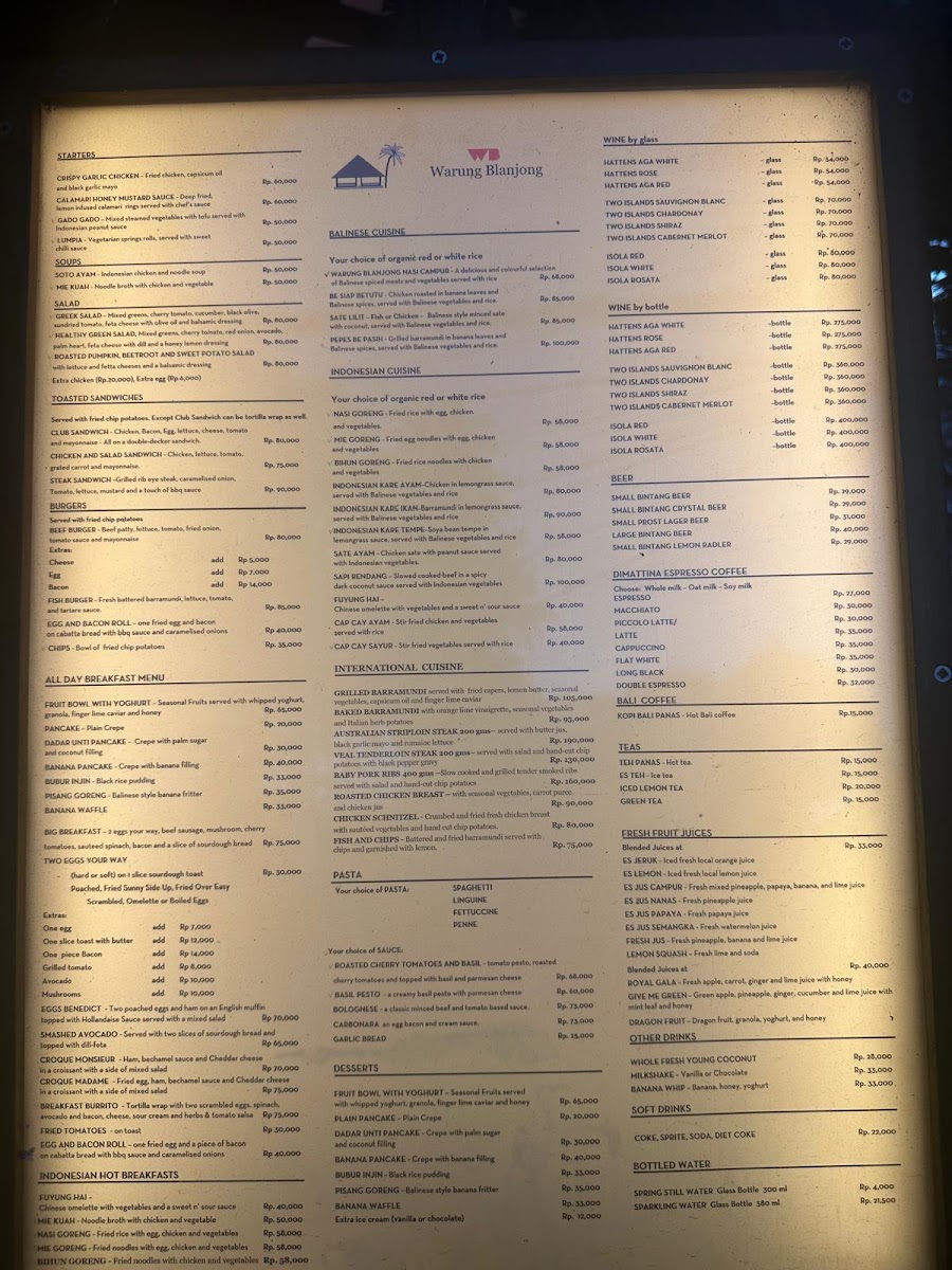 Warung Blanjong Menu - Image 2