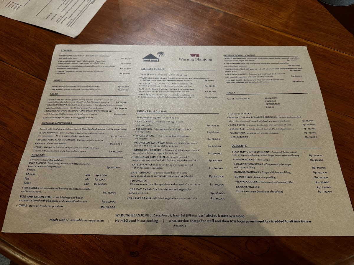 Warung Blanjong Menu - Image 3