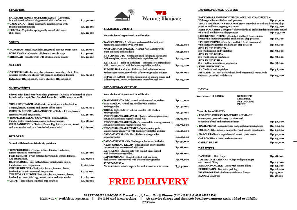 Warung Blanjong Menu - Image 5